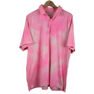 Under Armour Iso Chill Polo Shirt XL Pink Tye Dye Cloud Style‎ Performance Mens